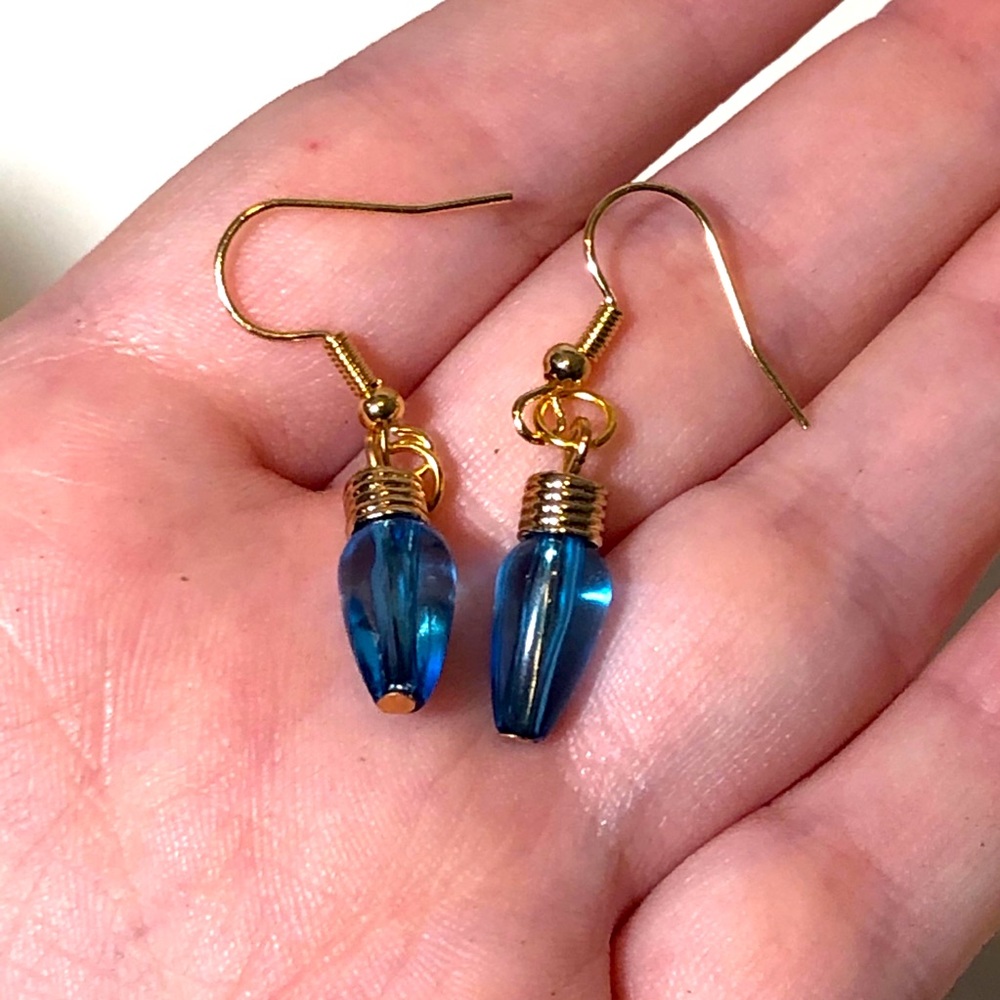 Christmas light earrings